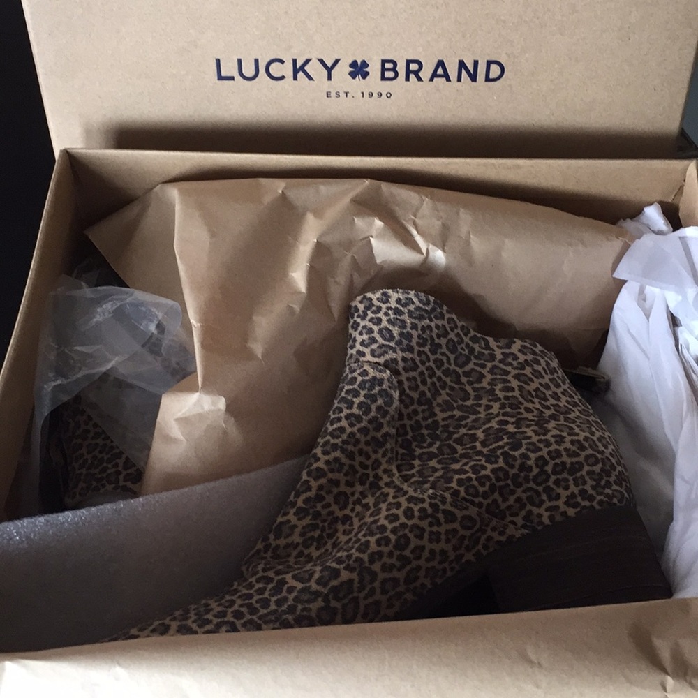 Lucky Brand Lahela Leopard Print Booties